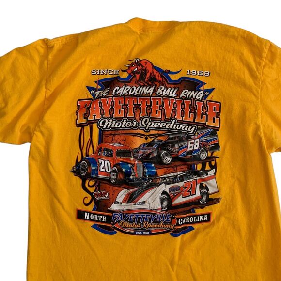 Gildan Men's Size M The Carolina Bull Ring Fayetteville Motor Speed Way T-Shirt - Picture 6 of 13
